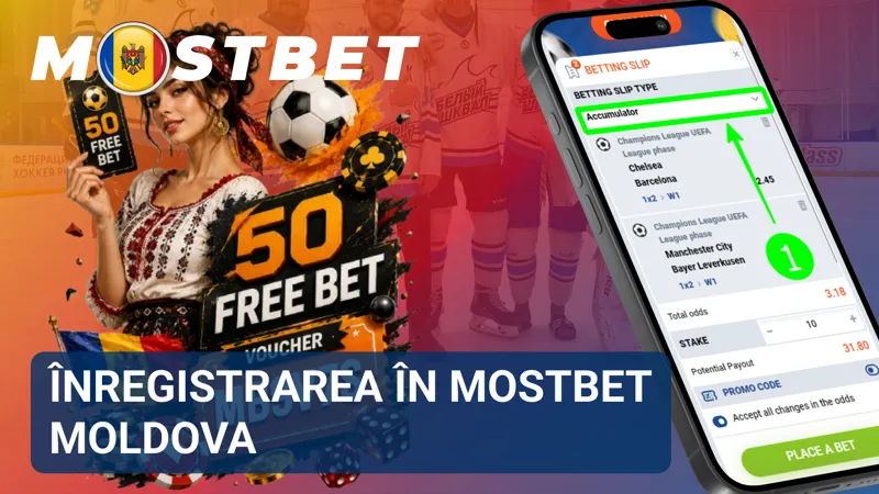 Fereastră de creare a contului MostBet Moldova completată cu datele necesare pentru înscriere.