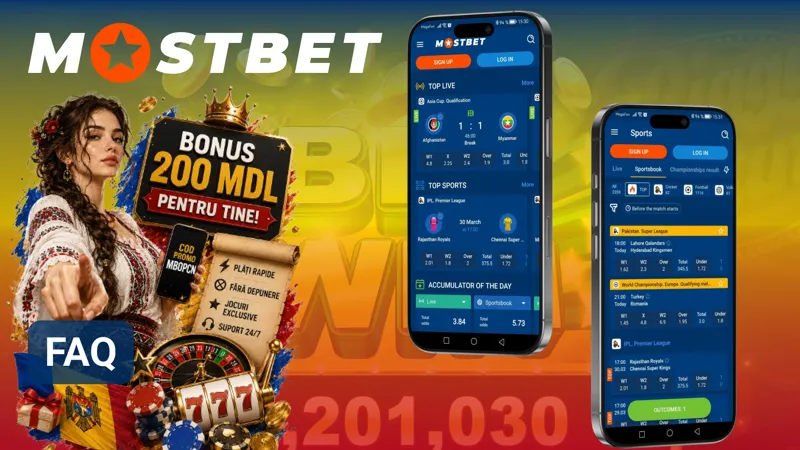 Secțiunea FAQ MostBet cu întrebări frecvente despre aplicația mobilă și funcțiile sale.