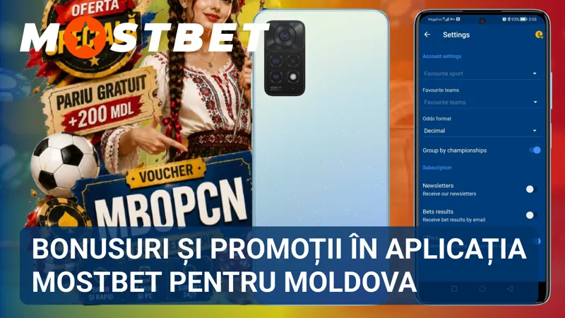 Bonusurile și promoțiile MostBet disponibile pentru utilizatorii aplicației mobile din Moldova.