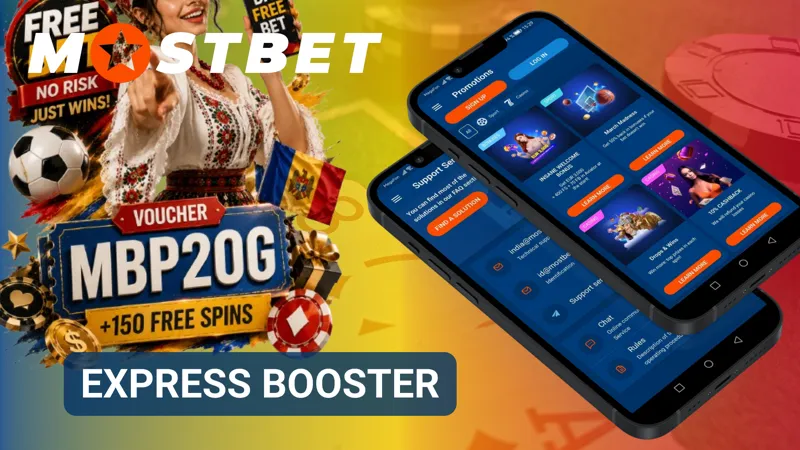 Promoția Express Booster MostBet pentru majorarea potențialului câștig al expreselor.