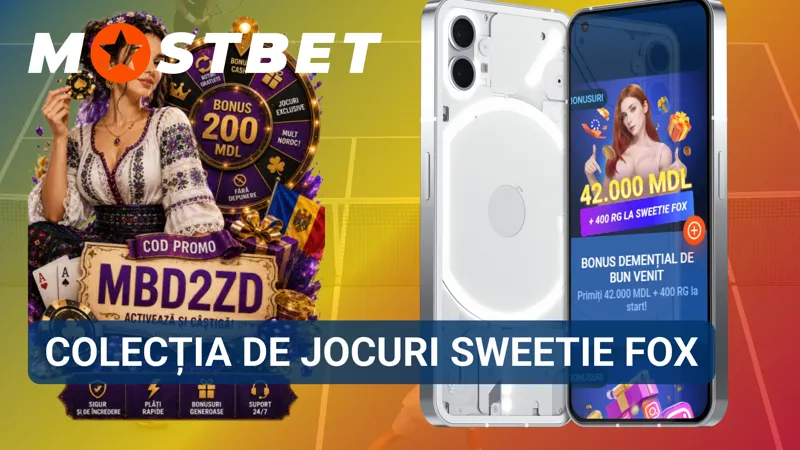 Colecția de jocuri Sweetie Fox disponibilă în oferta de divertisment MostBet.