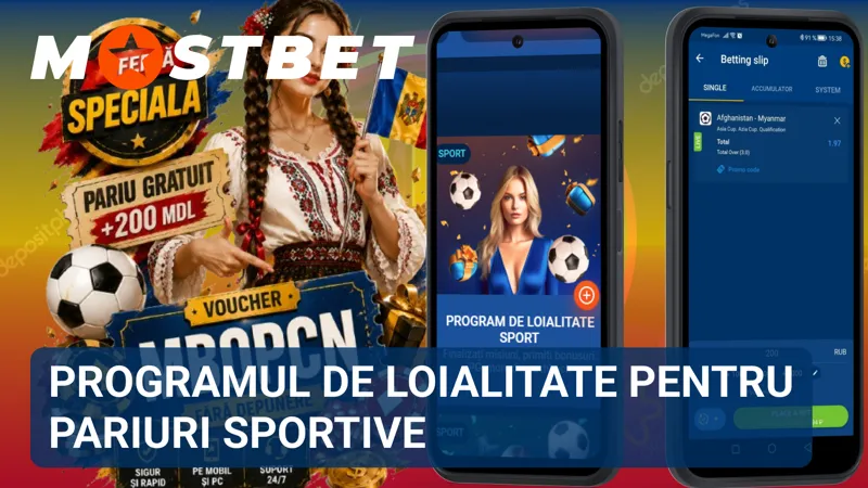Programul de loialitate MostBet pentru utilizatorii care plasează pariuri sportive.