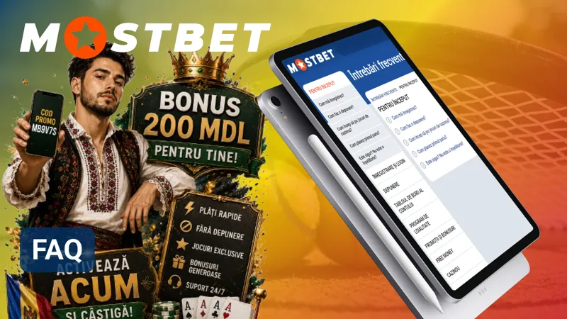 Secțiunea FAQ MostBet cu răspunsuri la întrebări frecvente despre cazinoul online.