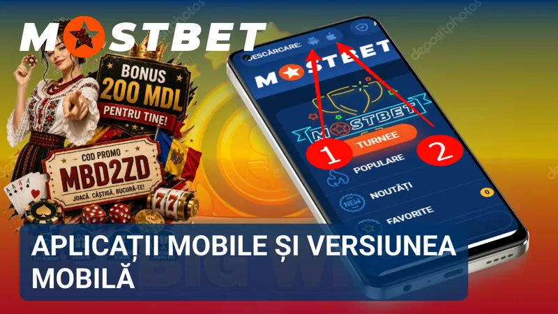 Aplicațiile mobile Mostbet și versiunea mobilă pentru acces rapid de pe Android și iOS.