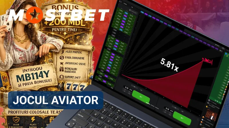 Jocul Aviator în Mostbet cu mecanică dinamică și multiplicatori în timp real.
