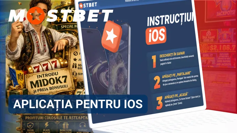 Aplicația Mostbet pentru iOS optimizată pentru utilizare pe iPhone și iPad.