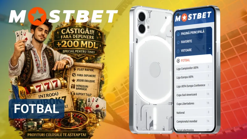 Pariurile pe fotbal în Mostbet pentru ligi internaționale și campionate populare.