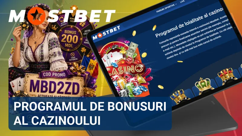 Programul de bonusuri Mostbet pentru utilizatorii activi ai secțiunii de cazinou.