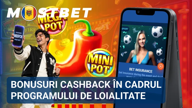 Panou al Programului de loialitate Mostbet cu recompensa cashback afișată pentru activitate.