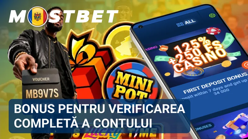 Interfață de verificare a contului Mostbet cu confirmarea datelor personale și a identității.