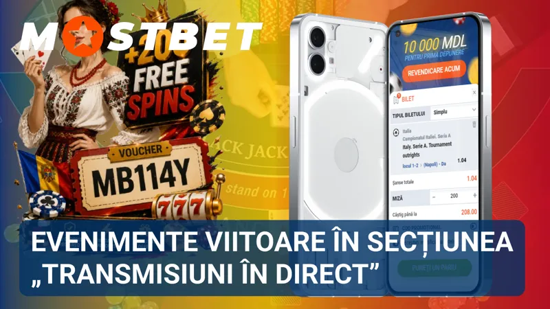 Secțiunea live MostBet pentru urmărirea rapidă a evenimentelor sportive active.