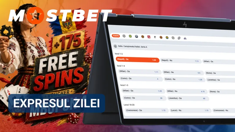 Expresul zilei MostBet cu selecții pentru pariuri prematch și live.