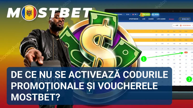 Mesaj de eroare la activarea unui cod MostBet cu indicații privind verificarea datelor introduse.